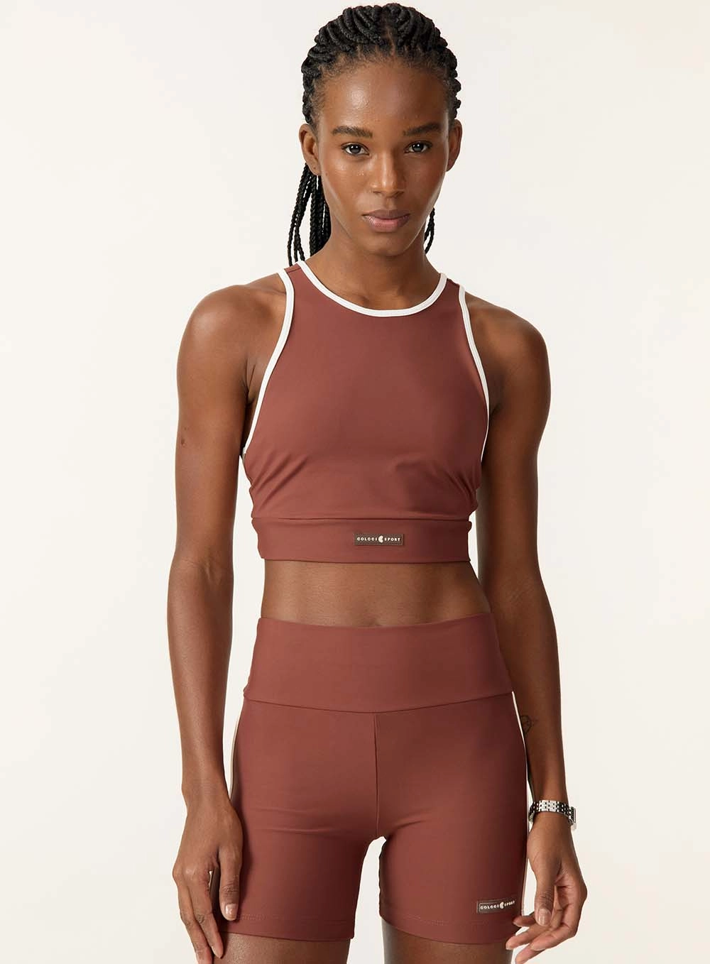 Top Slim Casual Esportivo Marrom