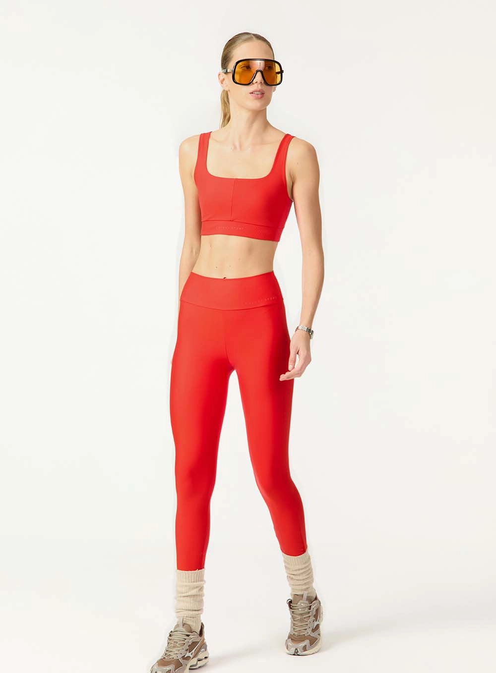 Top Curto Decote Quadrado Vermelho