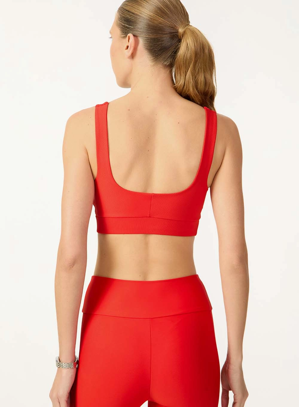 Top Curto Decote Quadrado Vermelho