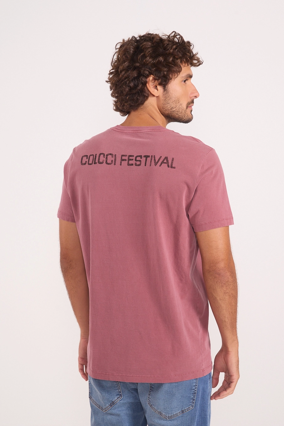 Camiseta Masculina Estonada Festival Vermelho