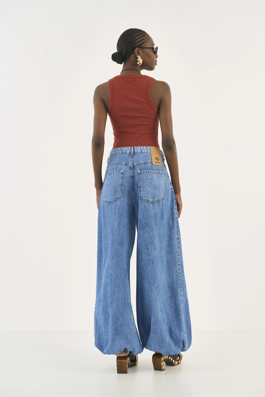 Blusa Regata Feminina Slim Algodão Canelada Marrom