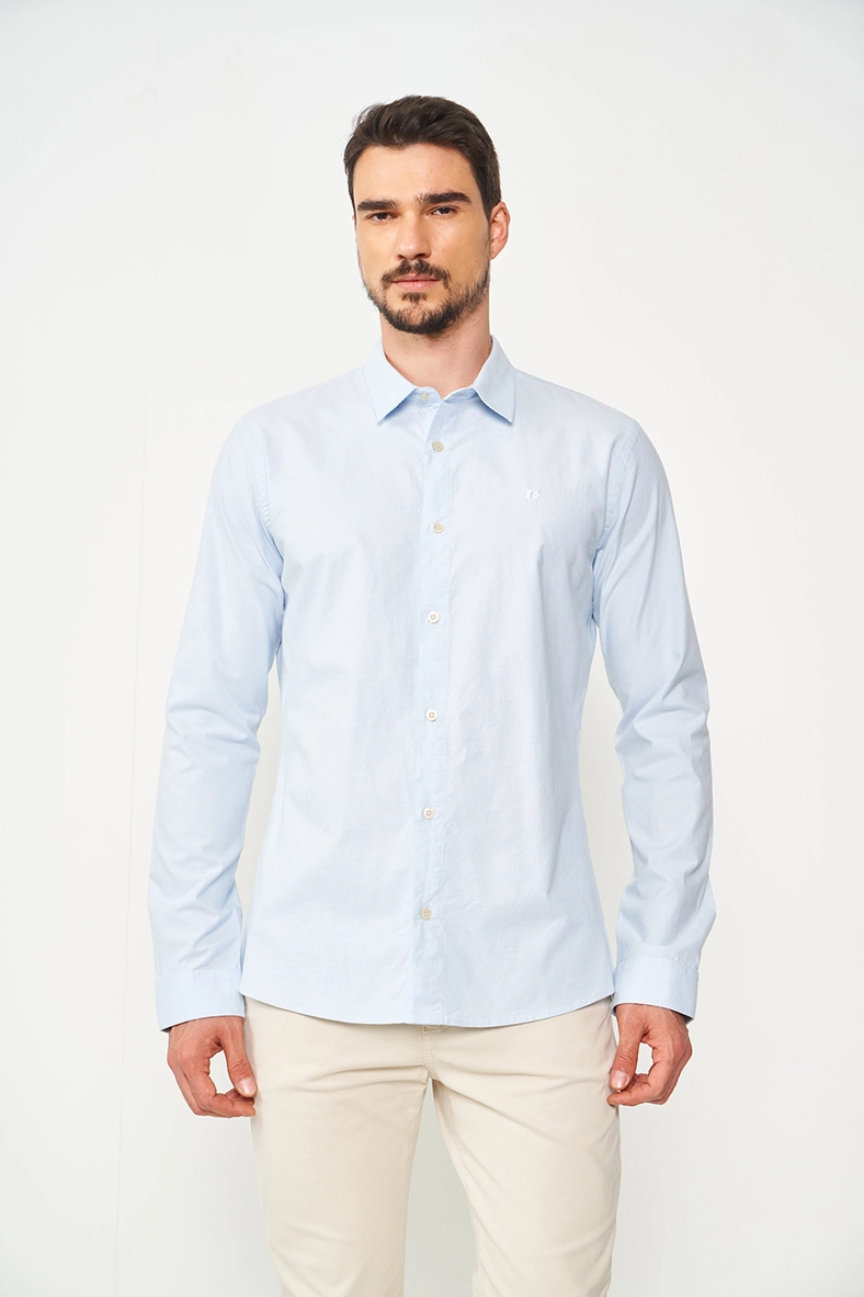Camisa Masculina Essential Slim Algodão