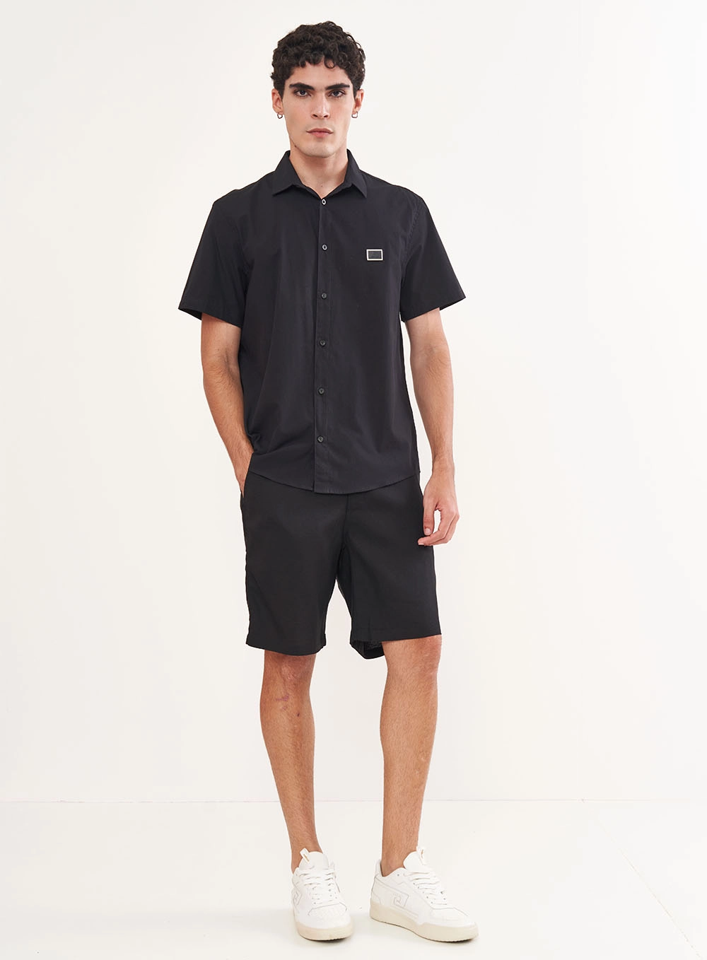 Bermuda Chino Sarja Preto
