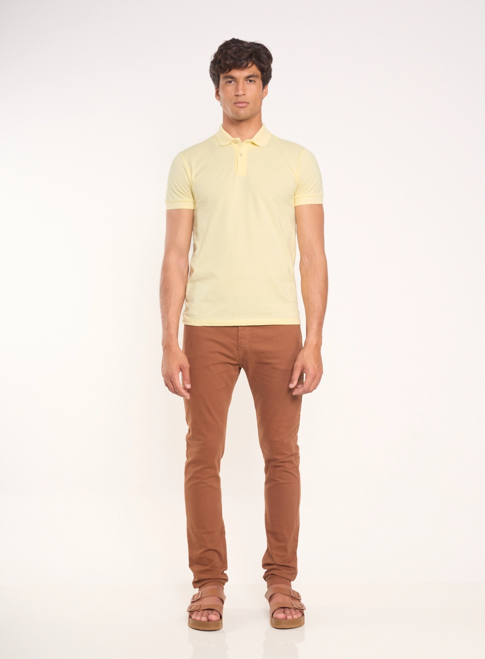 Camisa Polo Essential Piquet Amarelo