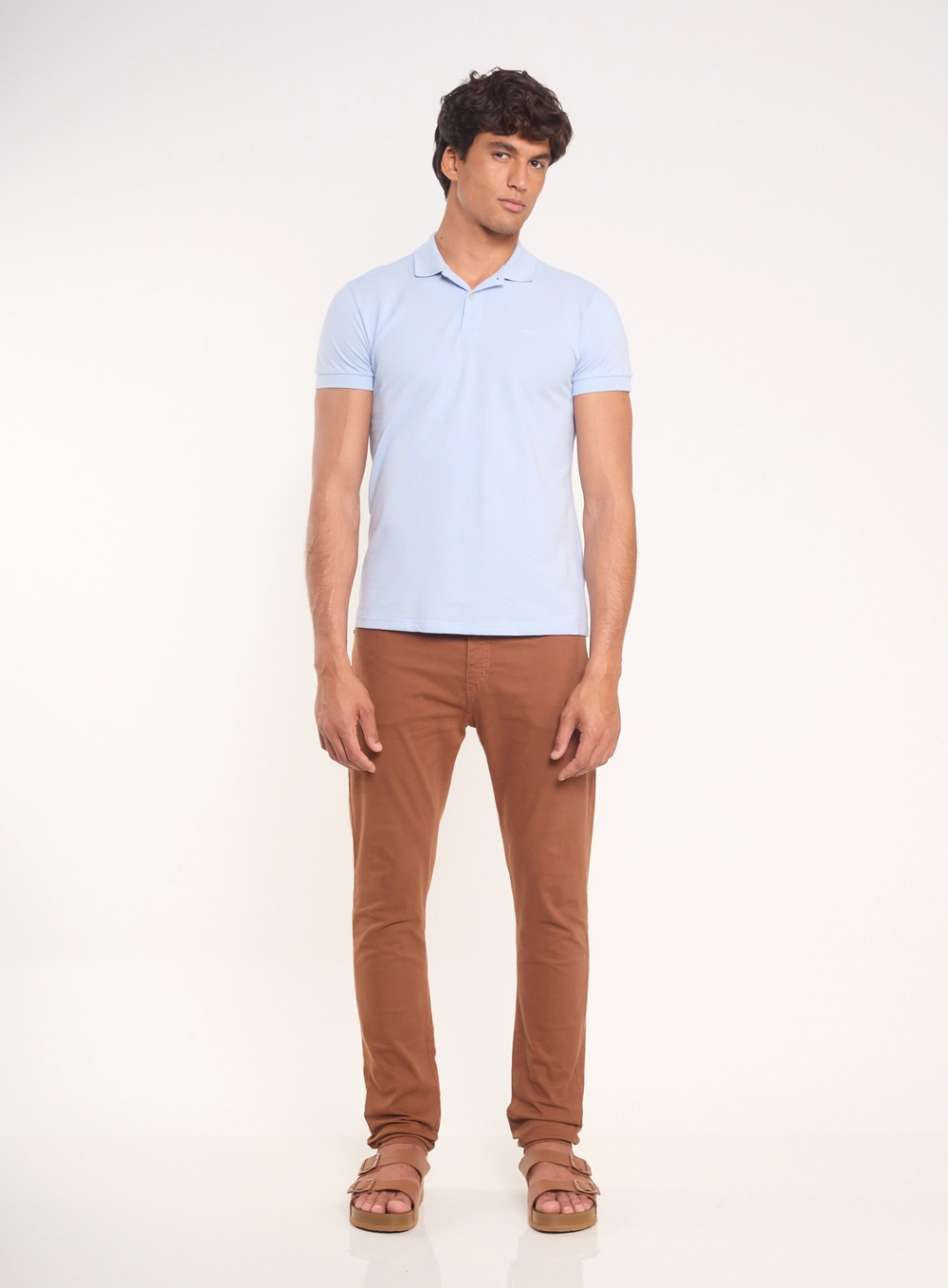 Camisa Polo Essential Piquet Azul