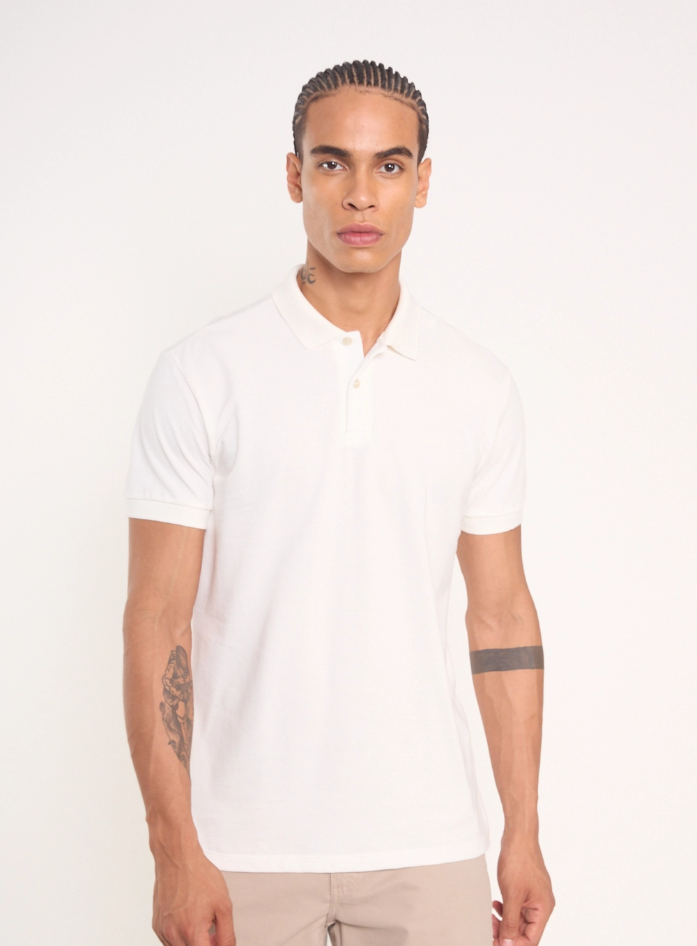 Camisa Polo Essential Piquet Off Shell