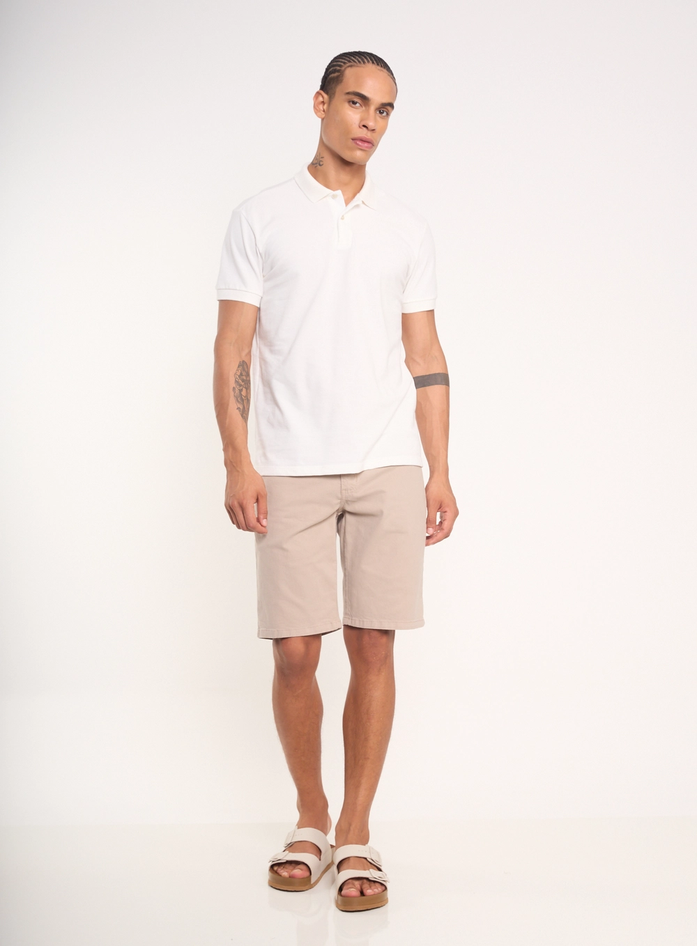 Camisa Polo Essential Piquet Off Shell