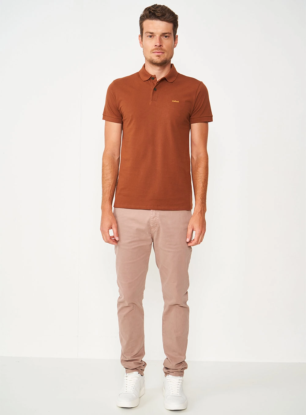 Camisa Polo Essential Piquet Marrom