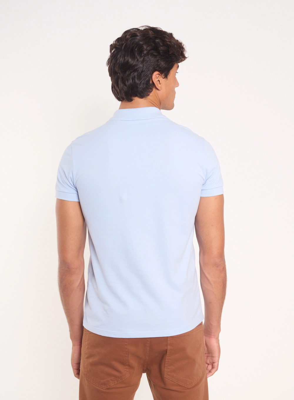 Camisa Polo Essential Piquet Azul
