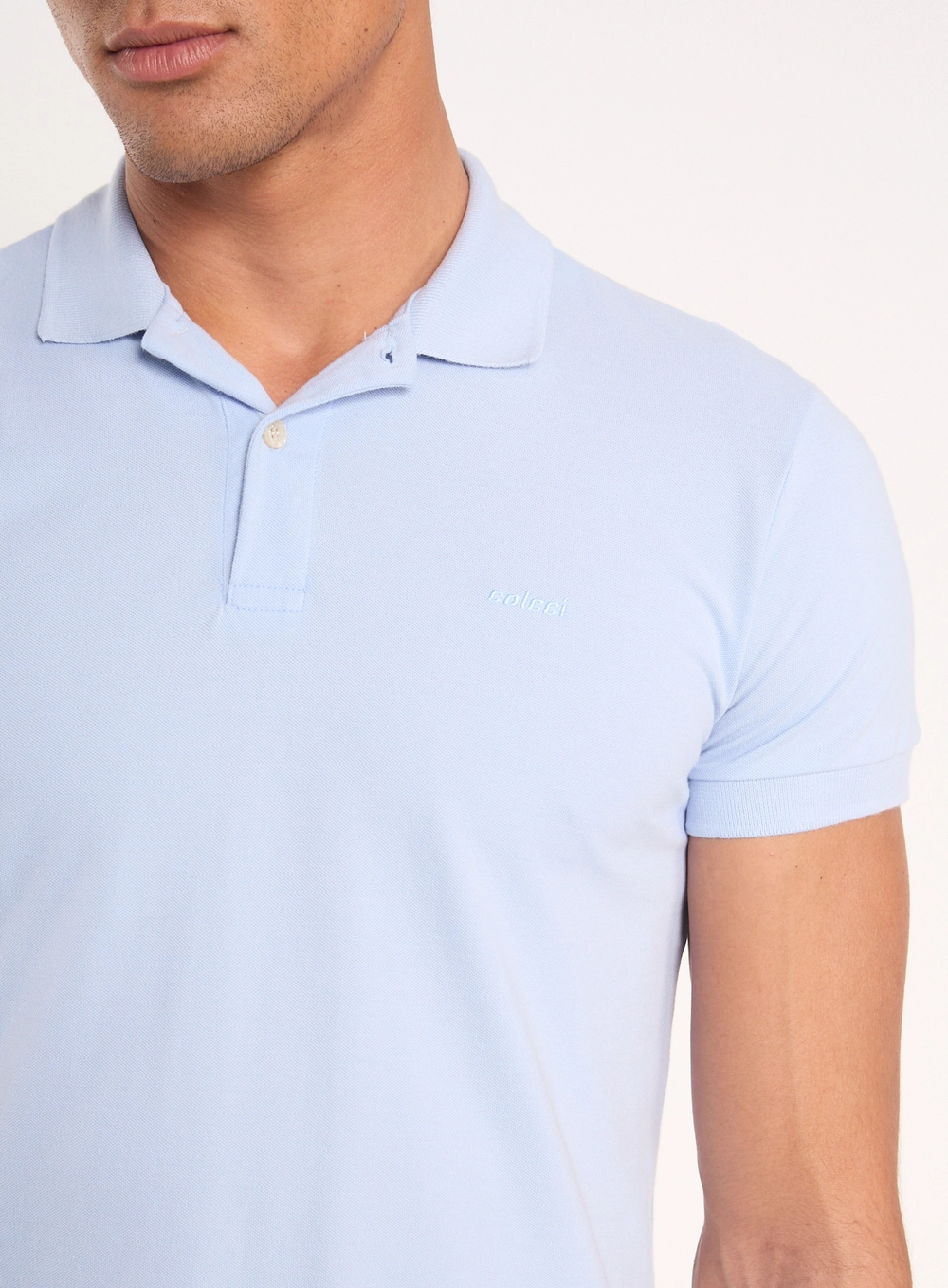 Camisa Polo Essential Piquet Azul