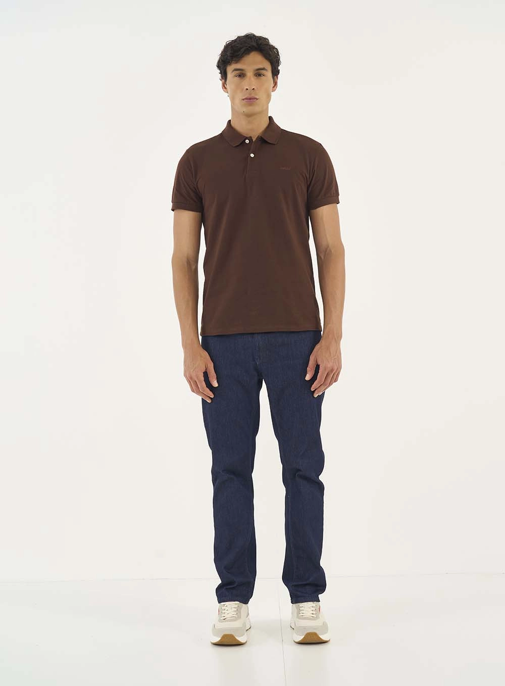 Camisa Polo Essential Piquet Marrom