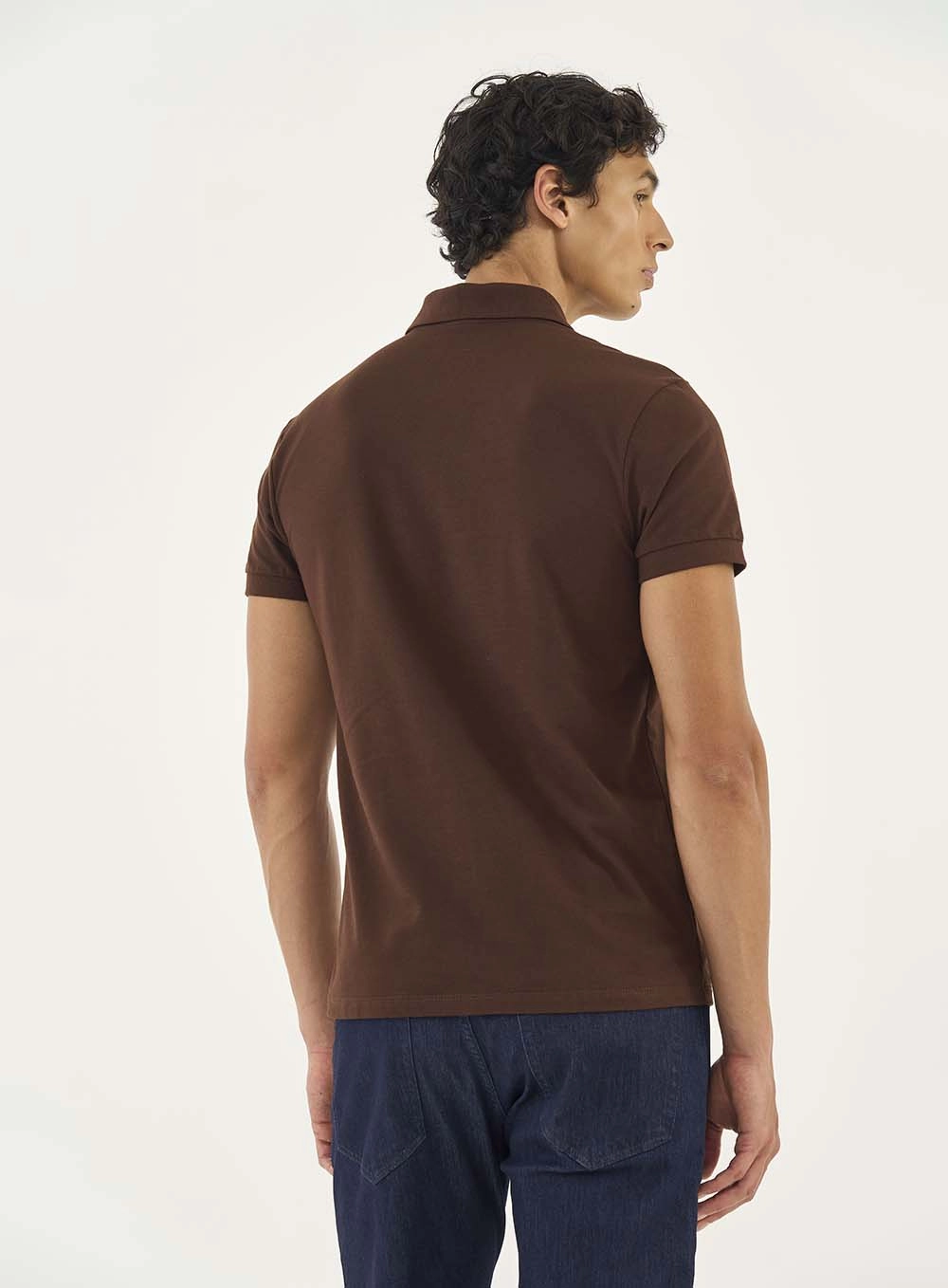 Camisa Polo Essential Piquet Marrom