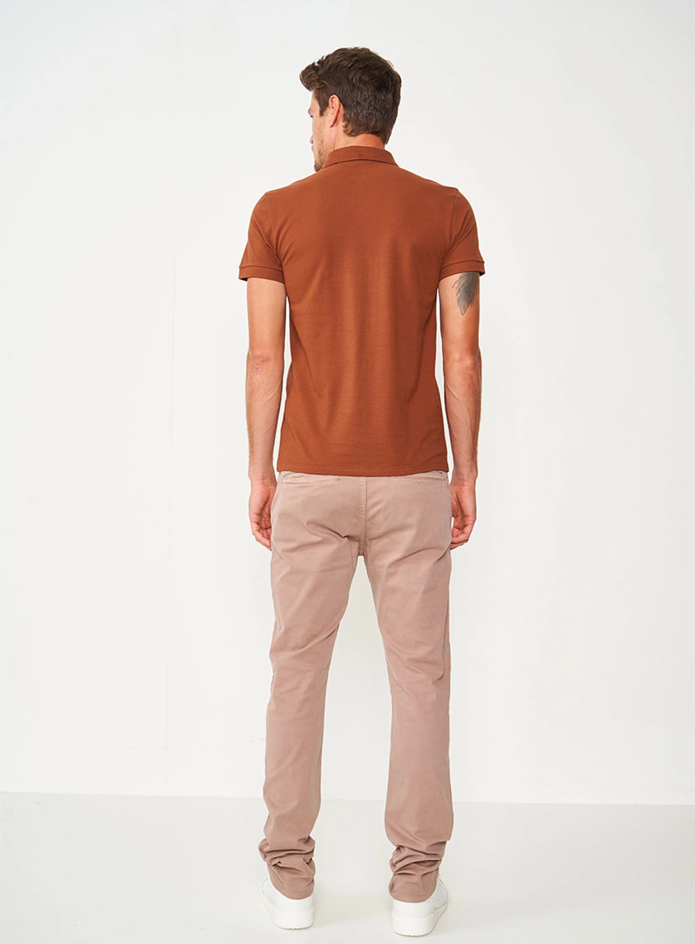 Camisa Polo Essential Piquet Marrom