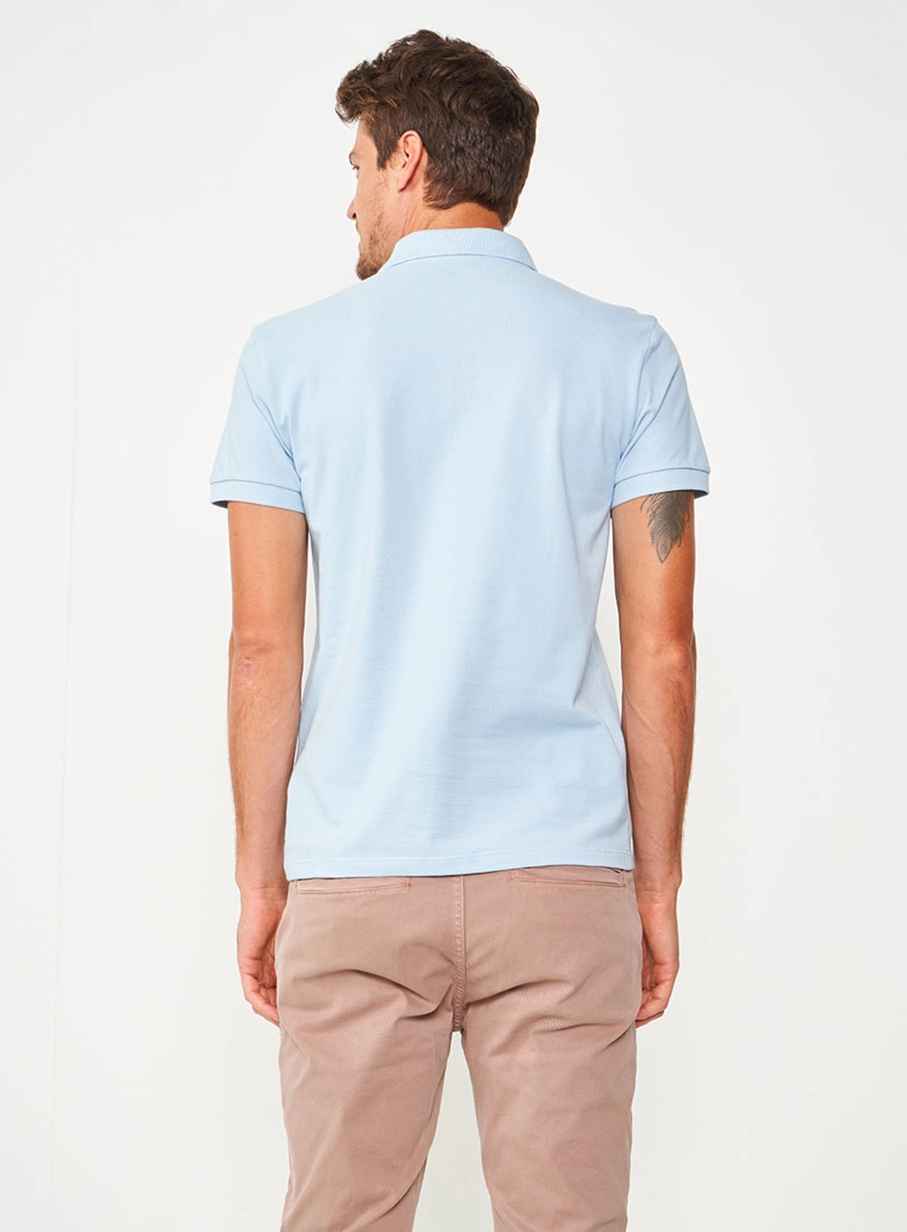 Camisa Polo Essential Piquet Azul Cashmere