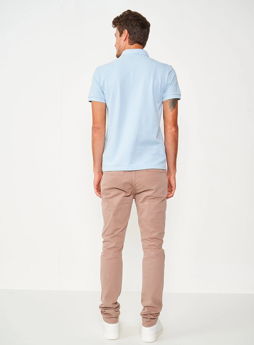 Camisa Polo Essential Piquet Azul Cashmere