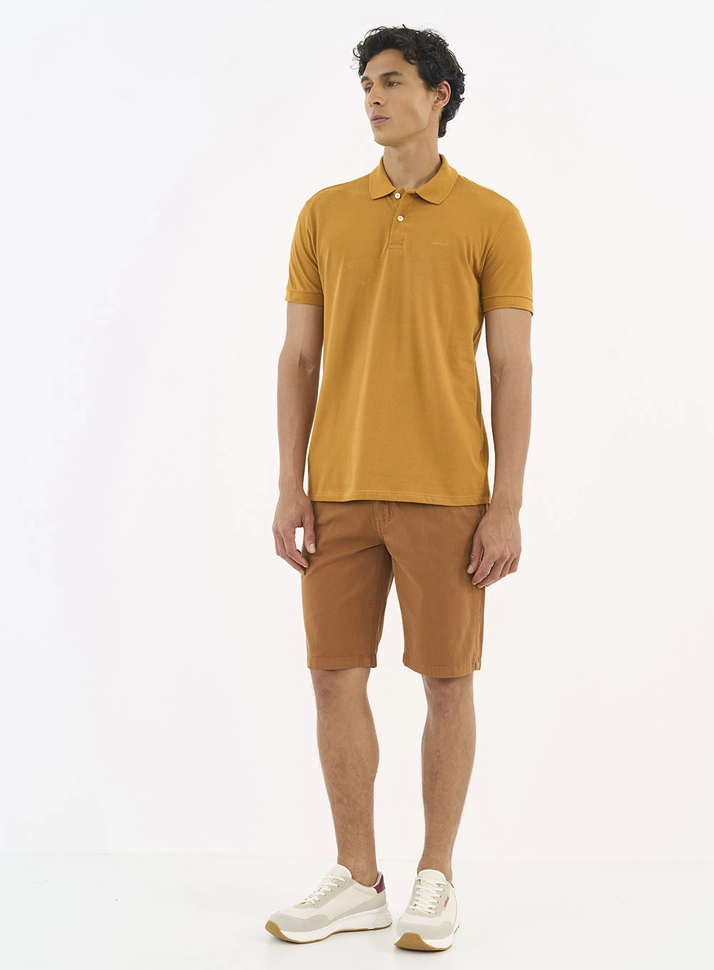 Camisa Polo Essential Piquet Amarelo