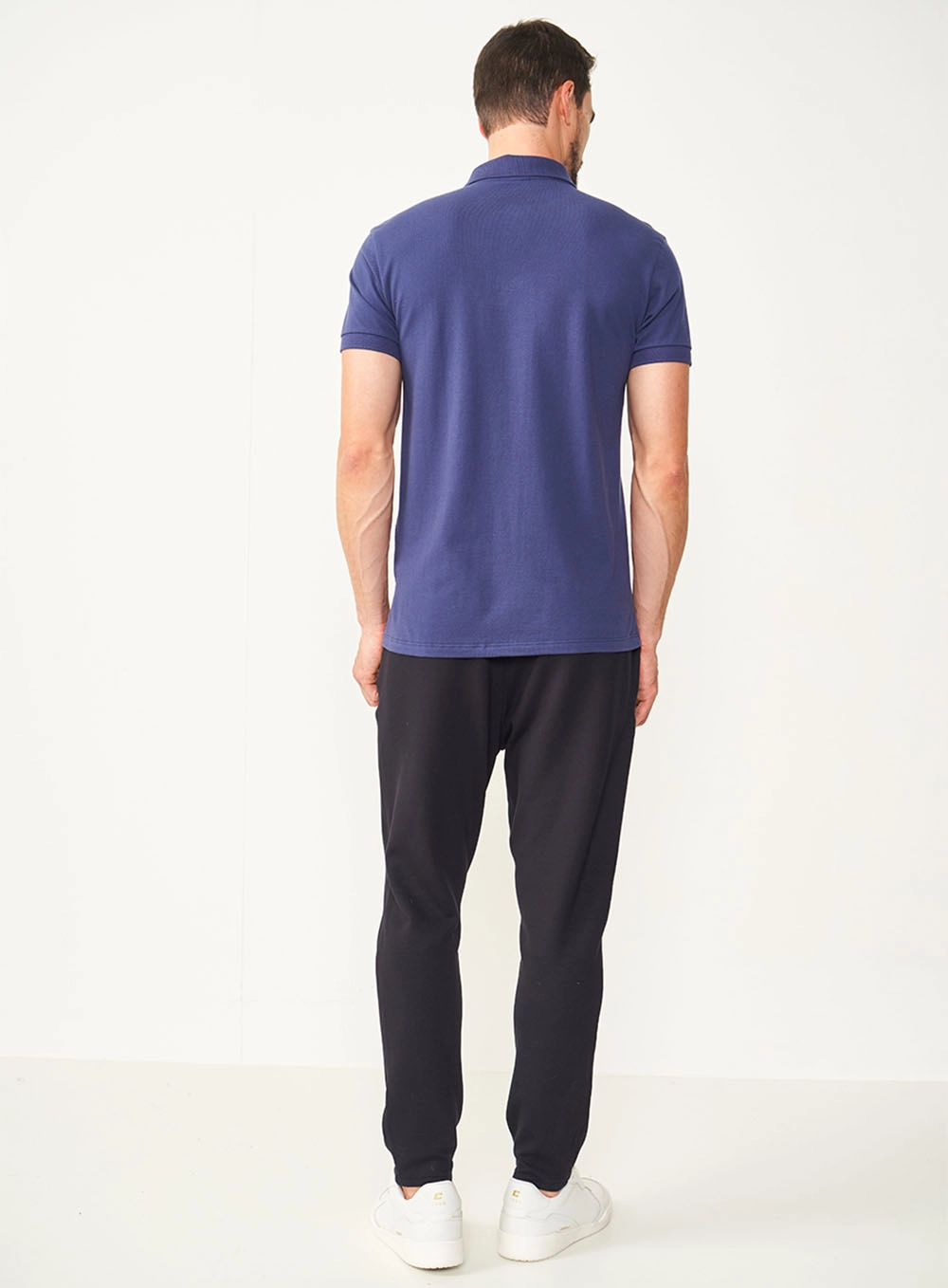 Camisa Polo Essential Piquet Azul Darkness