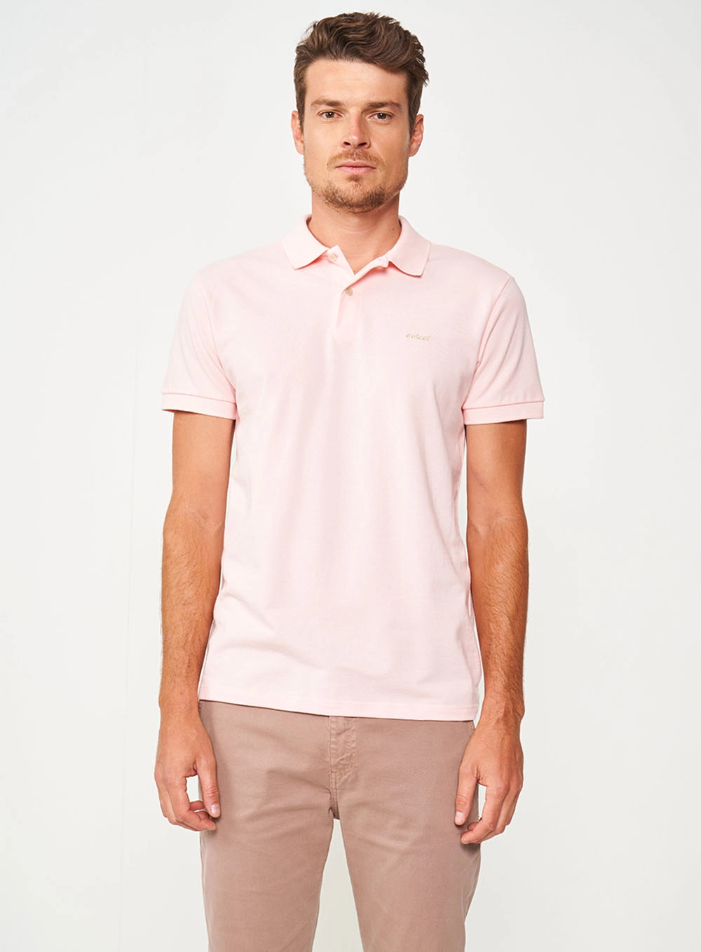 Camisa Polo Essential Piquet Rosa