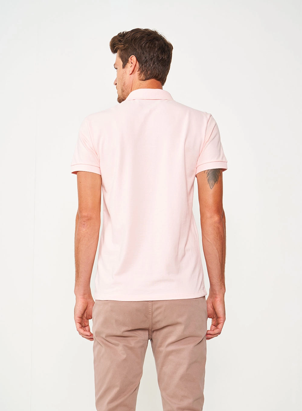 Camisa Polo Essential Piquet Rosa
