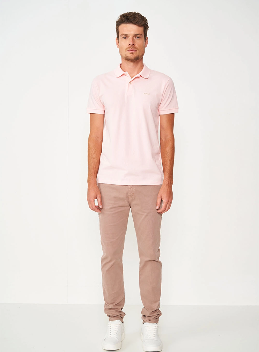 Camisa Polo Essential Piquet Rosa