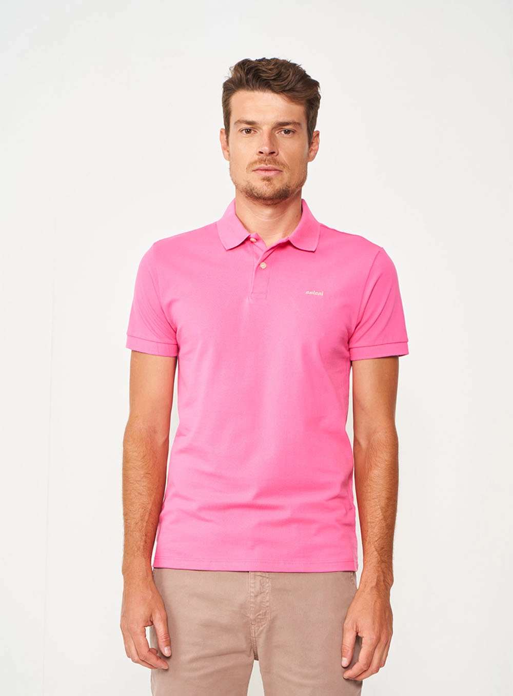 Camisa Polo Essential Piquet Rosa Hiller