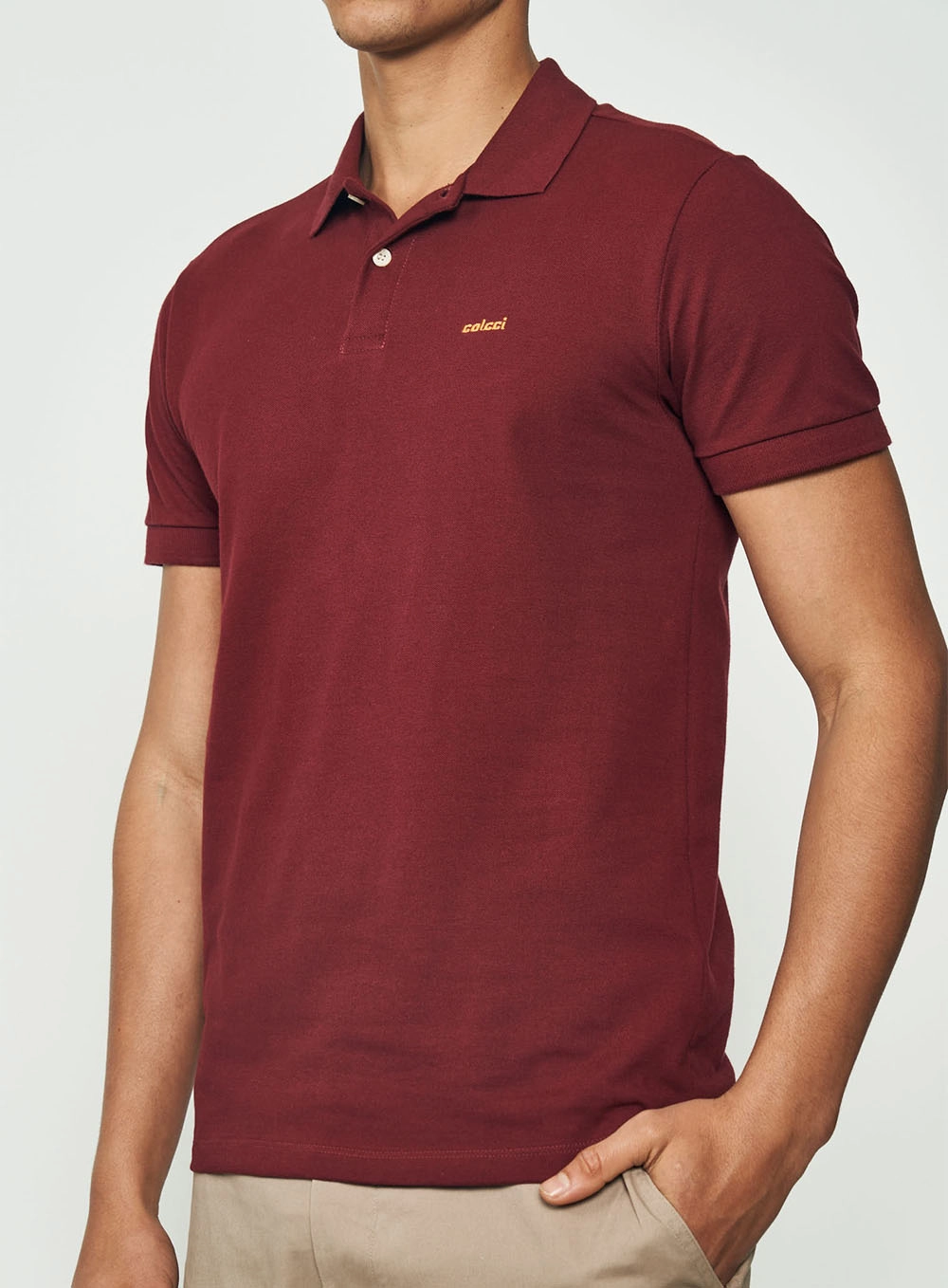 Camisa Polo Essential Piquet Bordô Bloodstone