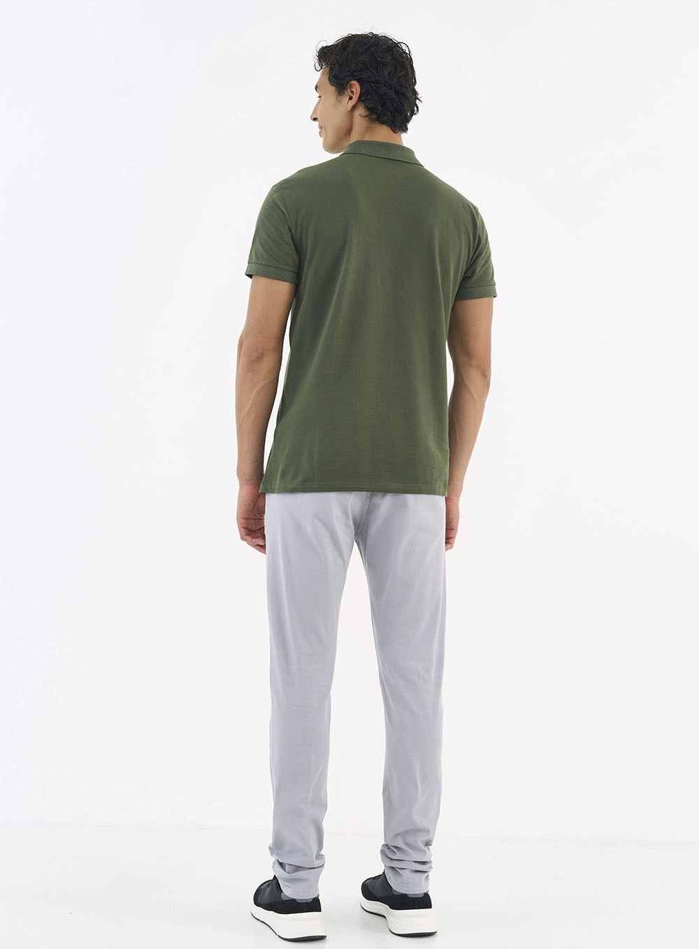 Camisa Polo Essential Piquet Verde Demetri