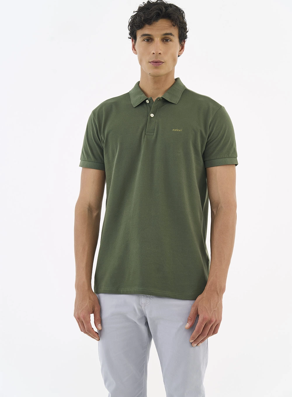 Camisa Polo Essential Piquet Verde Demetri