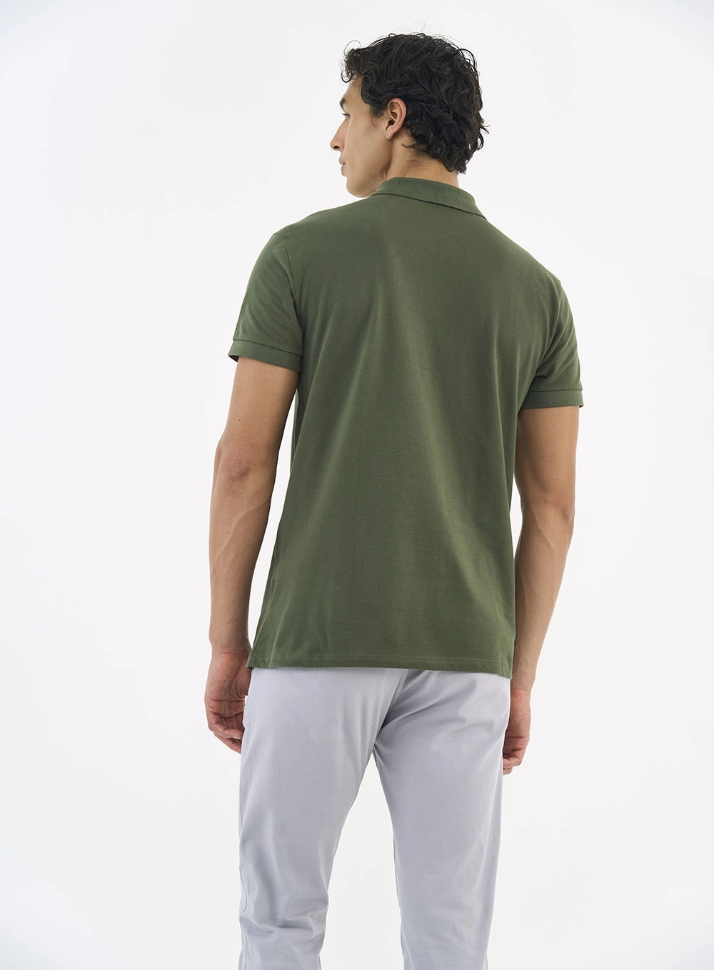 Camisa Polo Essential Piquet Verde Demetri