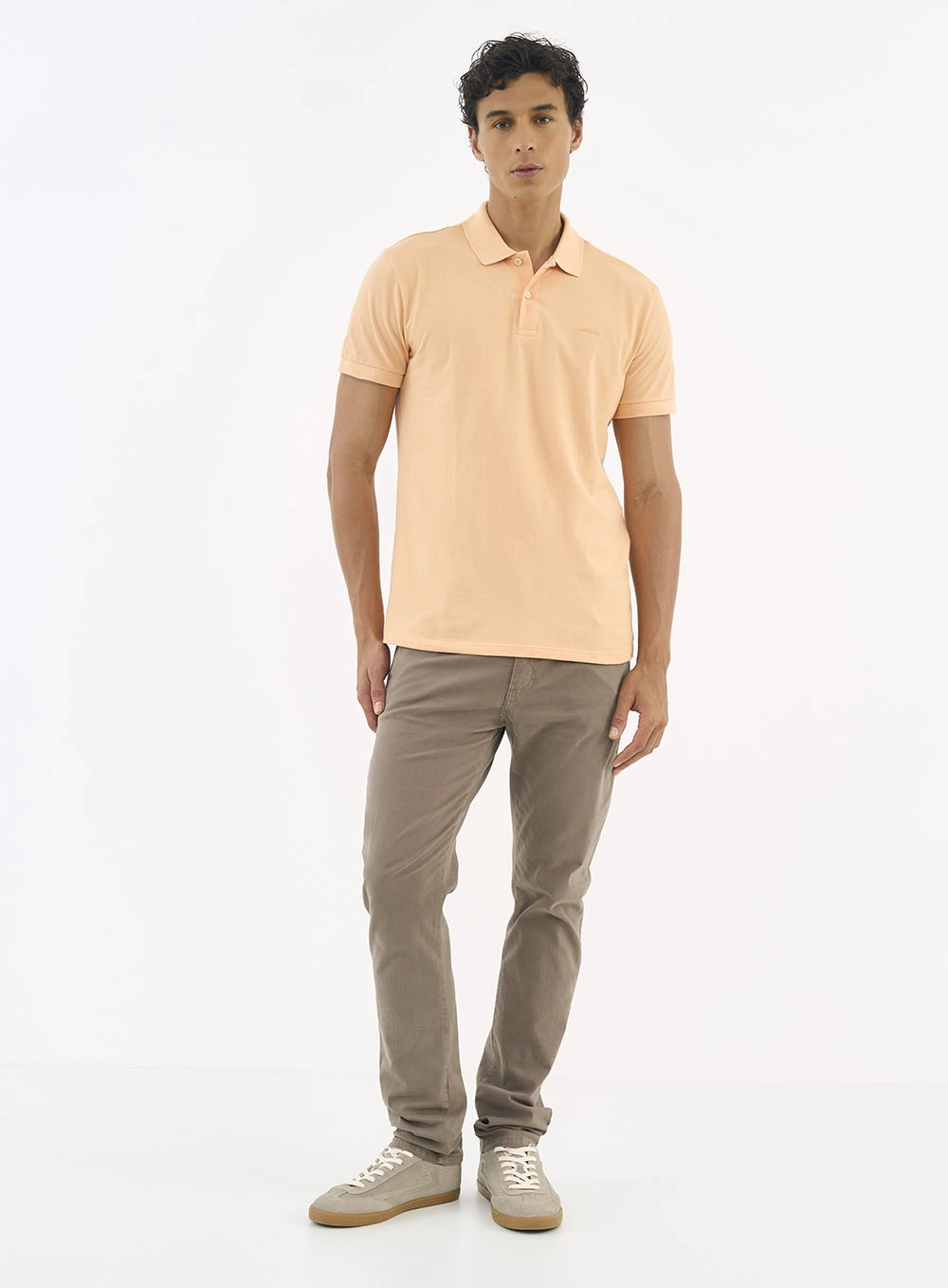 Camisa Polo Essential Piquet Bege Bear