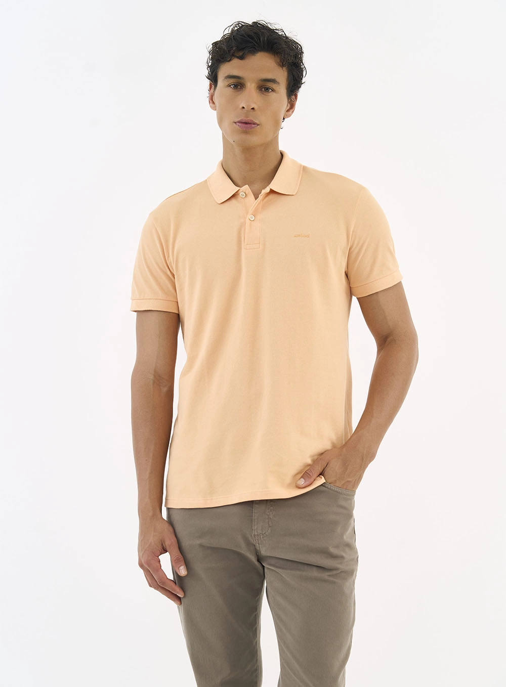 Camisa Polo Essential Piquet Bege Bear