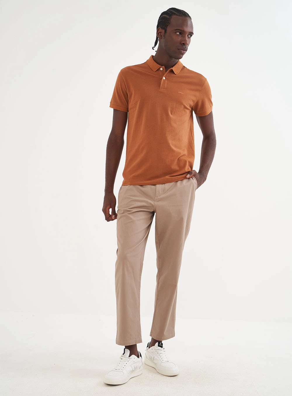 Camisa Polo Essential Piquet Marrom