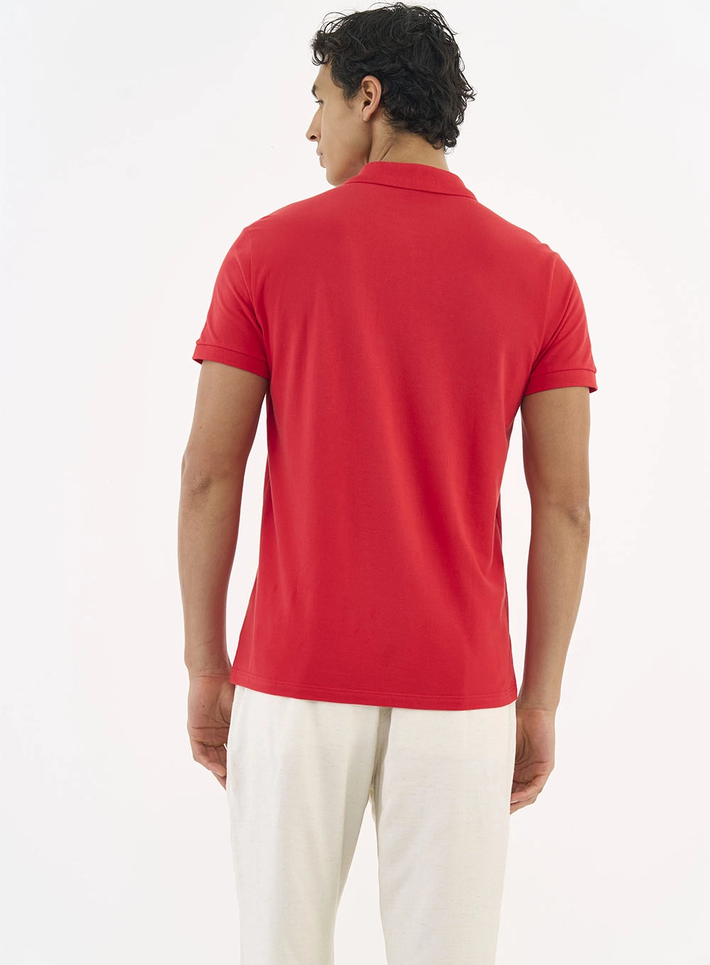Camisa Polo Essential Piquet Vermelho