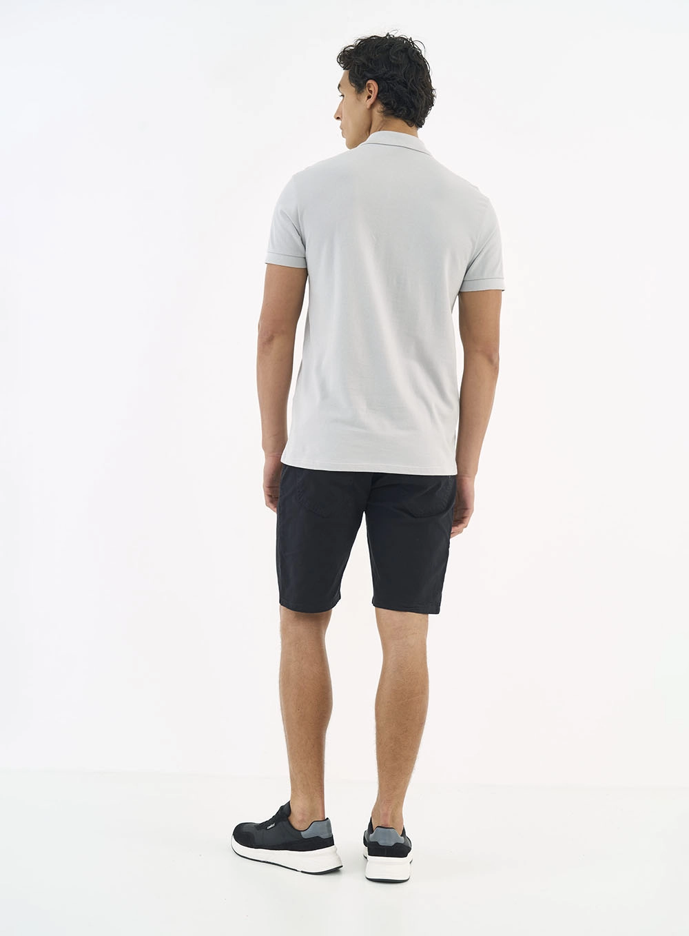 Camisa Polo Essential Piquet Cinza