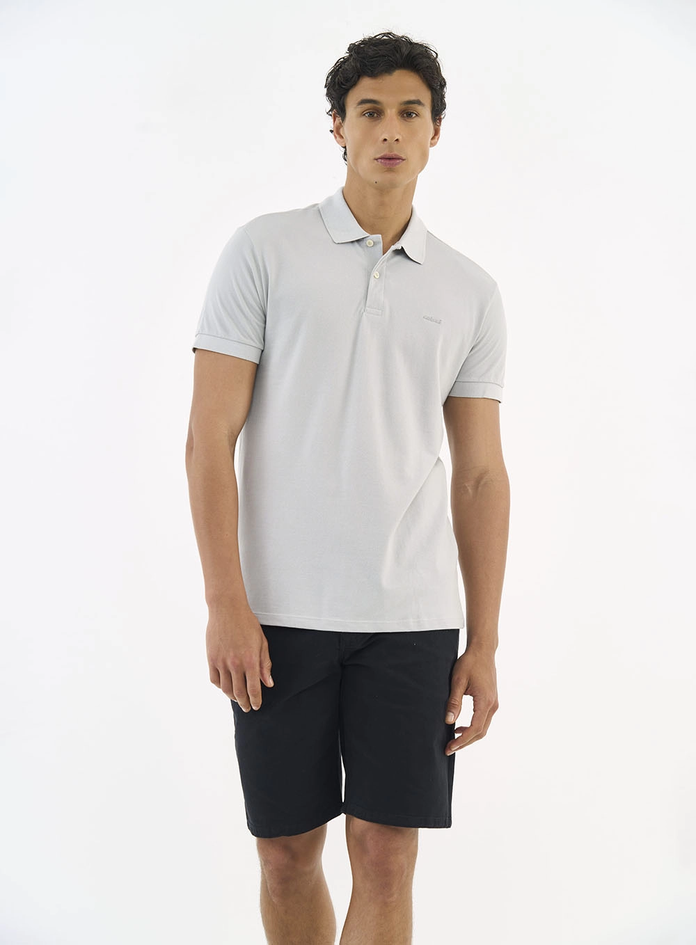Camisa Polo Essential Piquet Cinza