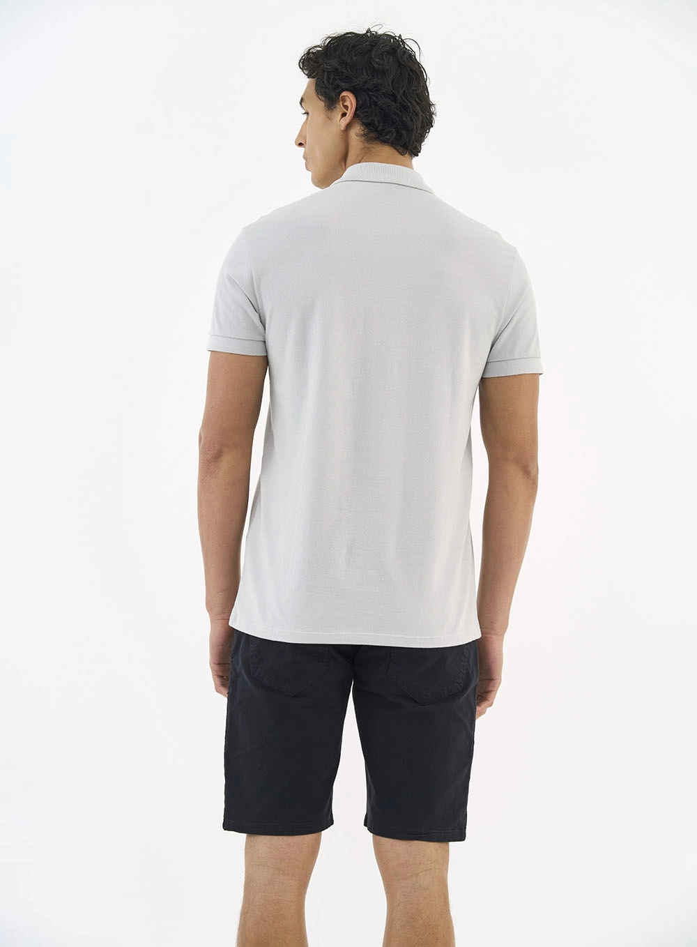 Camisa Polo Essential Piquet Cinza