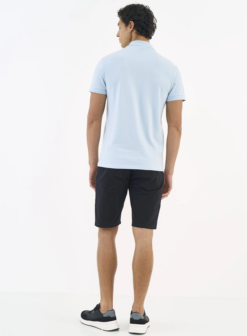 Camisa Polo Essential Piquet Azul