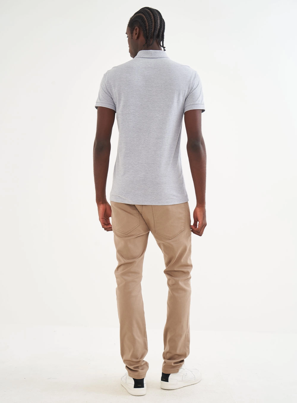Camisa Polo Essential Piquet Cinza