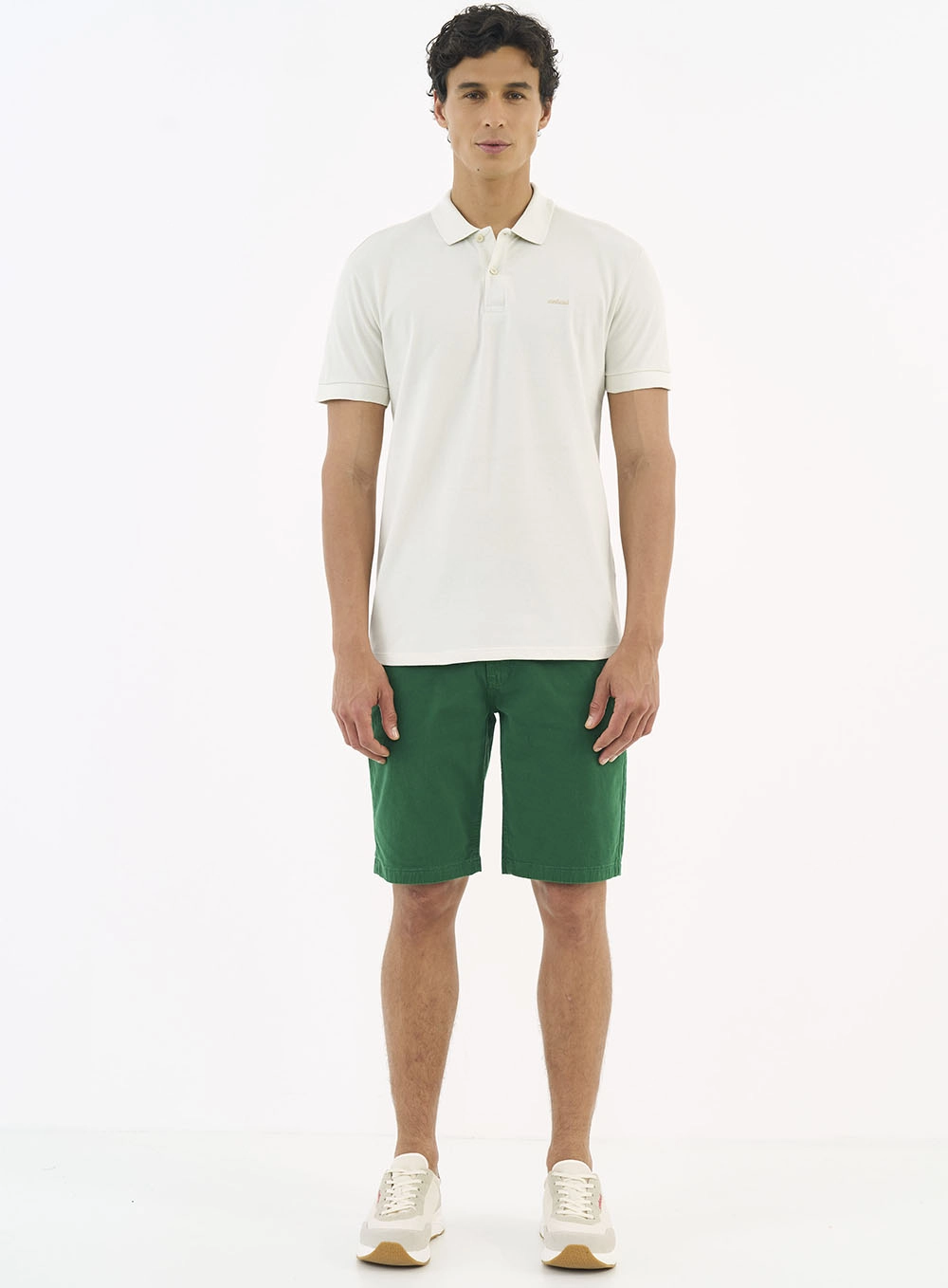 Camisa Polo Essential Piquet Bege Italian