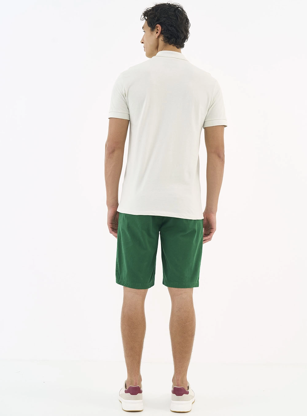Camisa Polo Essential Piquet Bege Italian
