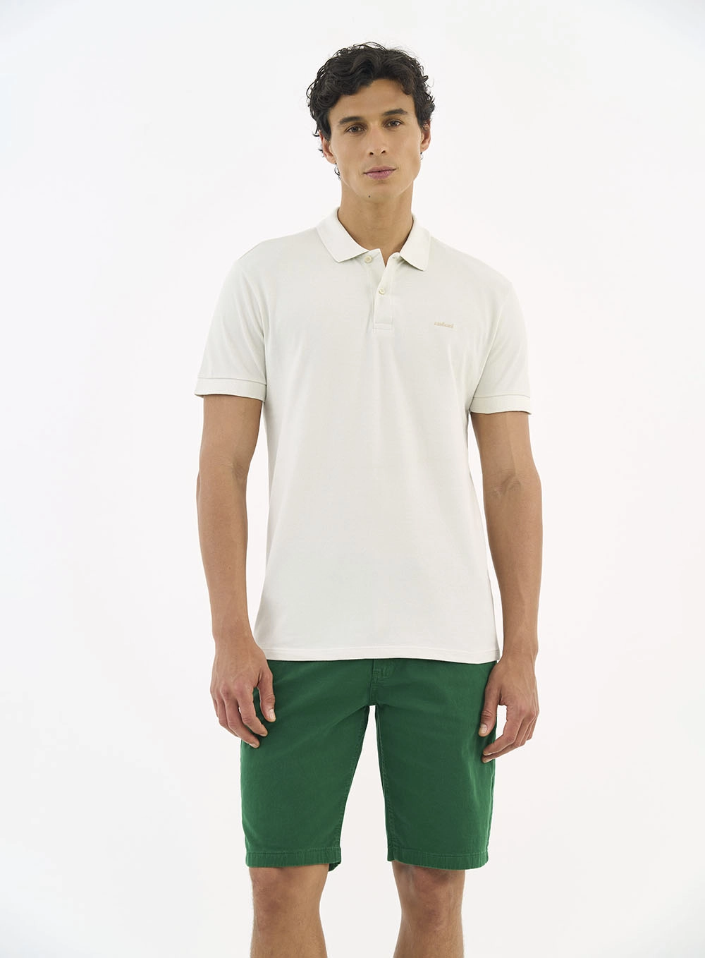 Camisa Polo Essential Piquet Bege Italian
