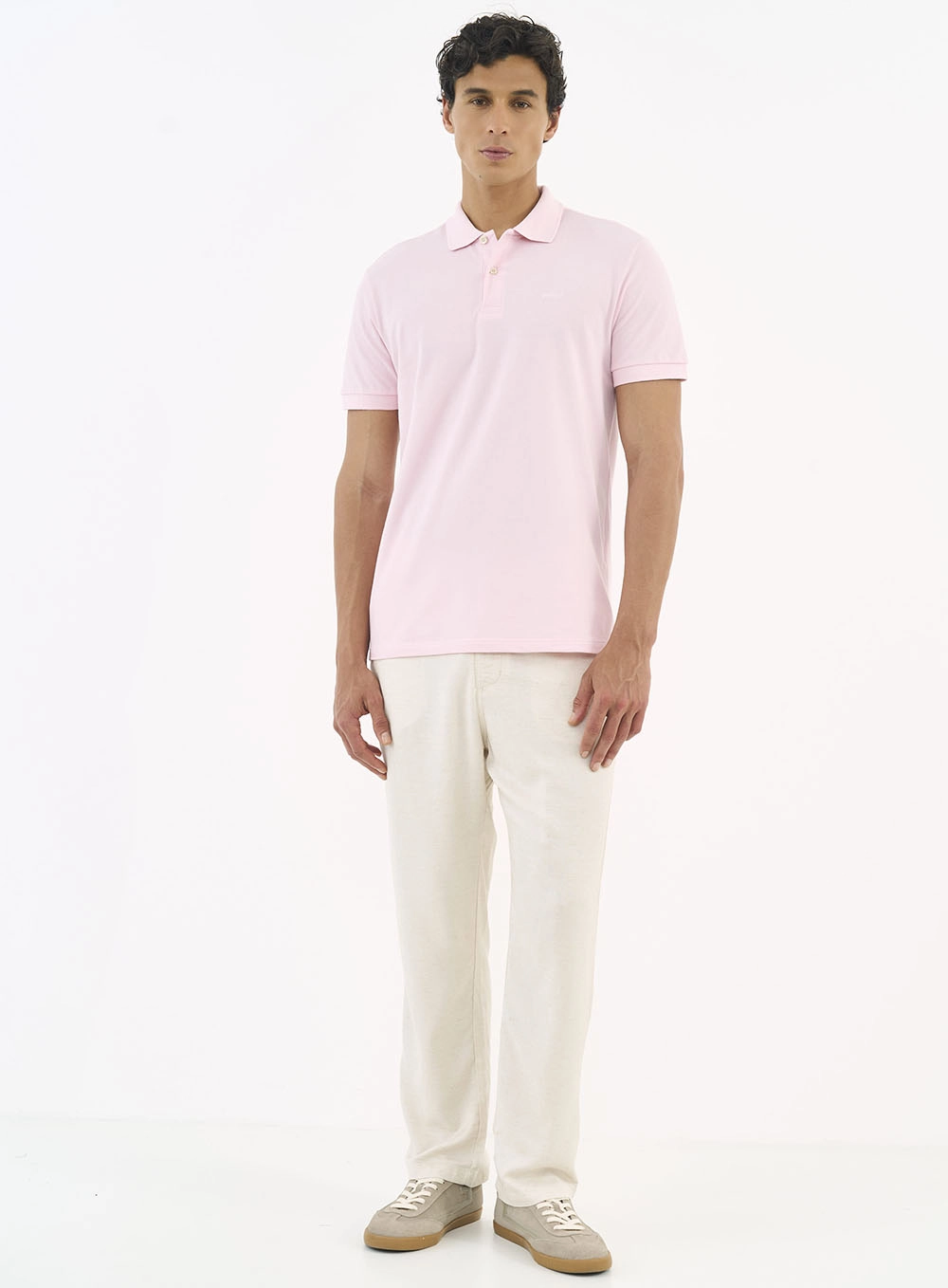 Camisa Polo Essential Piquet Rosa