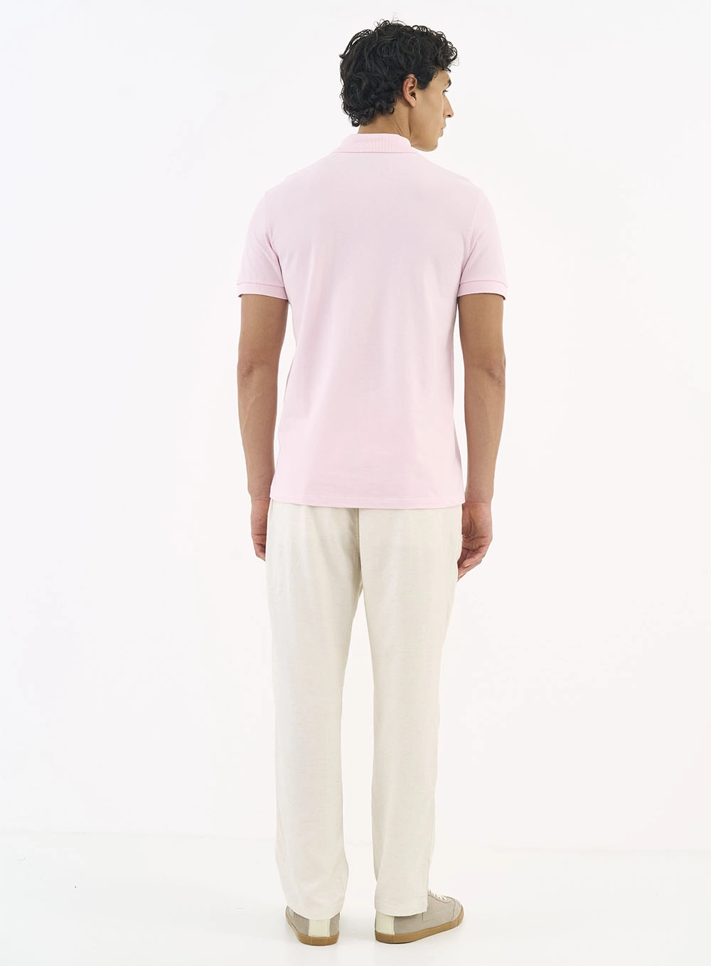 Camisa Polo Essential Piquet Rosa