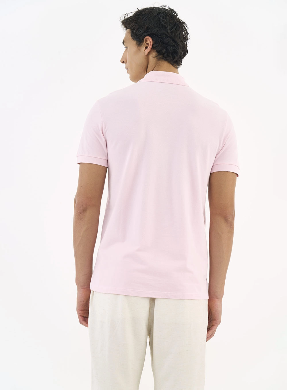Camisa Polo Essential Piquet Rosa