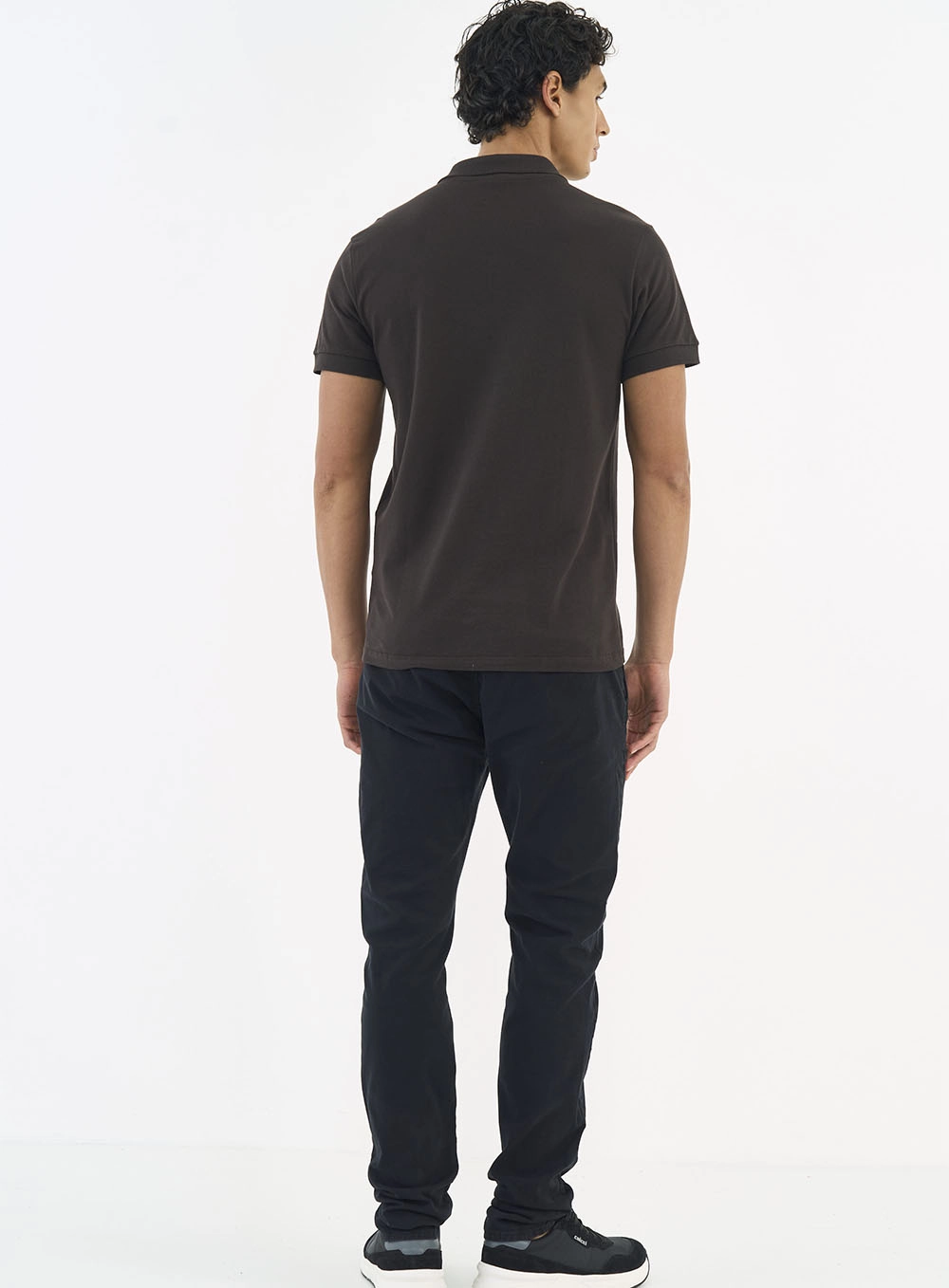 Camisa Polo Essential Piquet Marrom