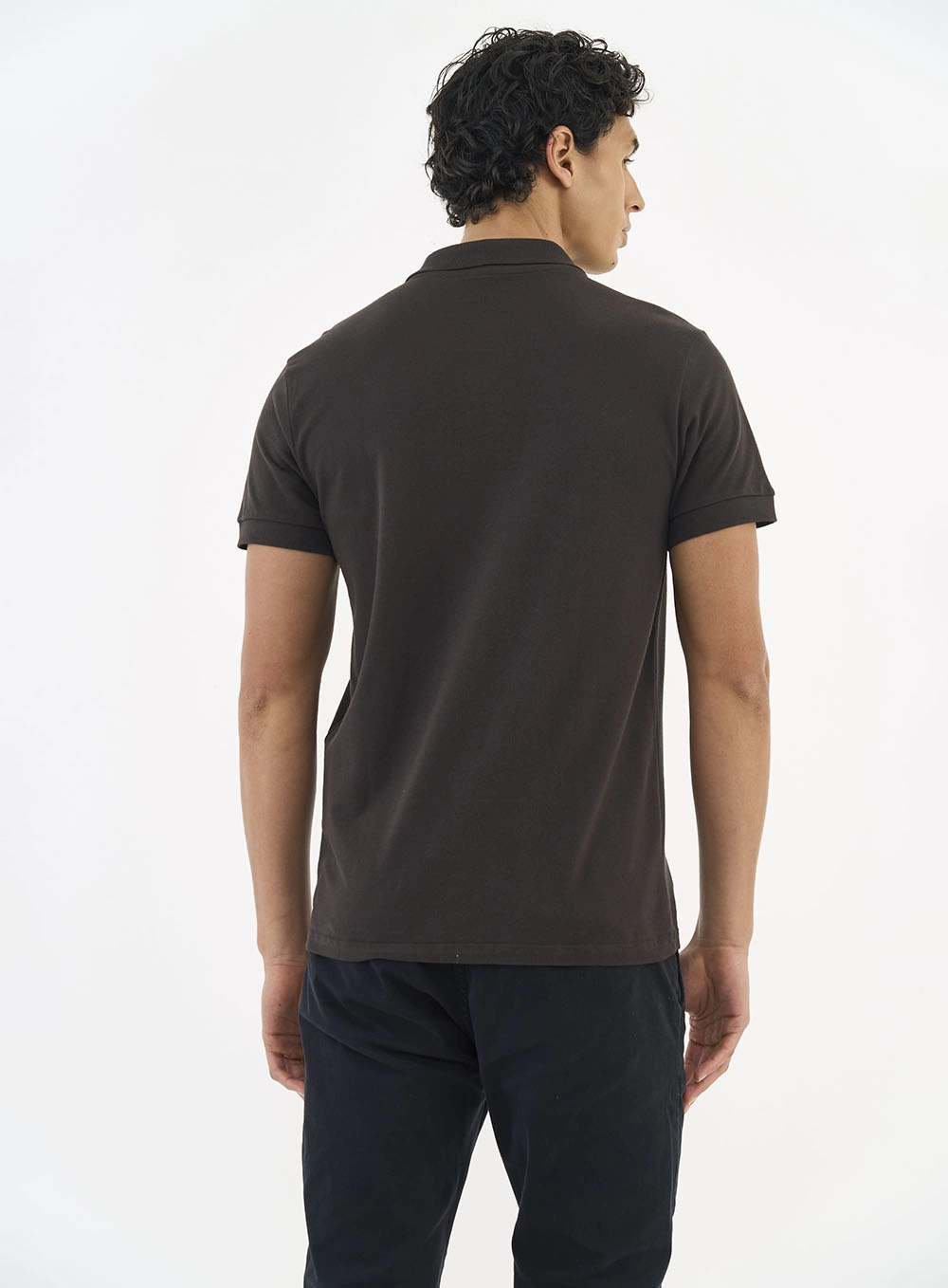 Camisa Polo Essential Piquet Marrom