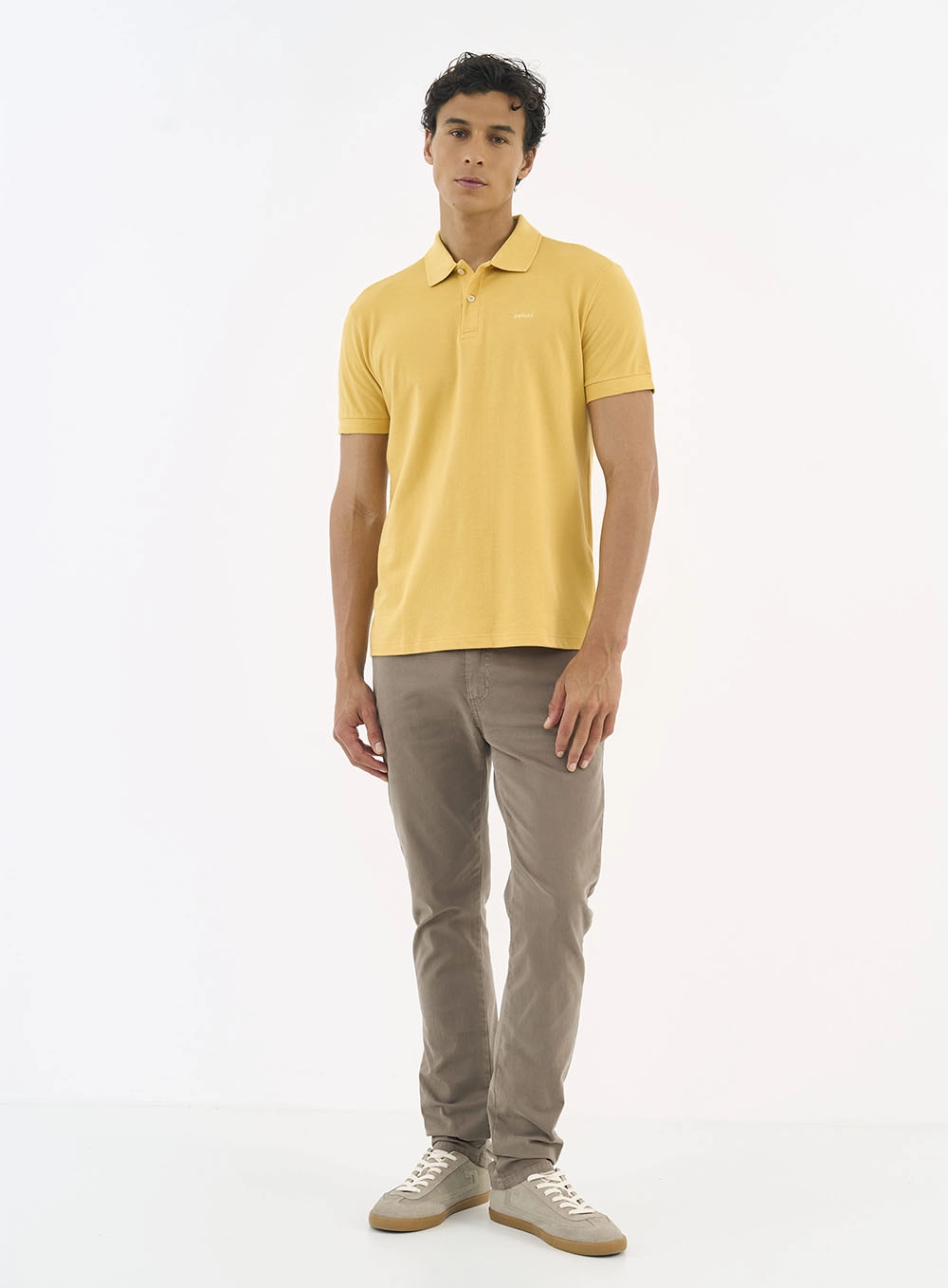 Camisa Polo Essential Piquet Amarelo