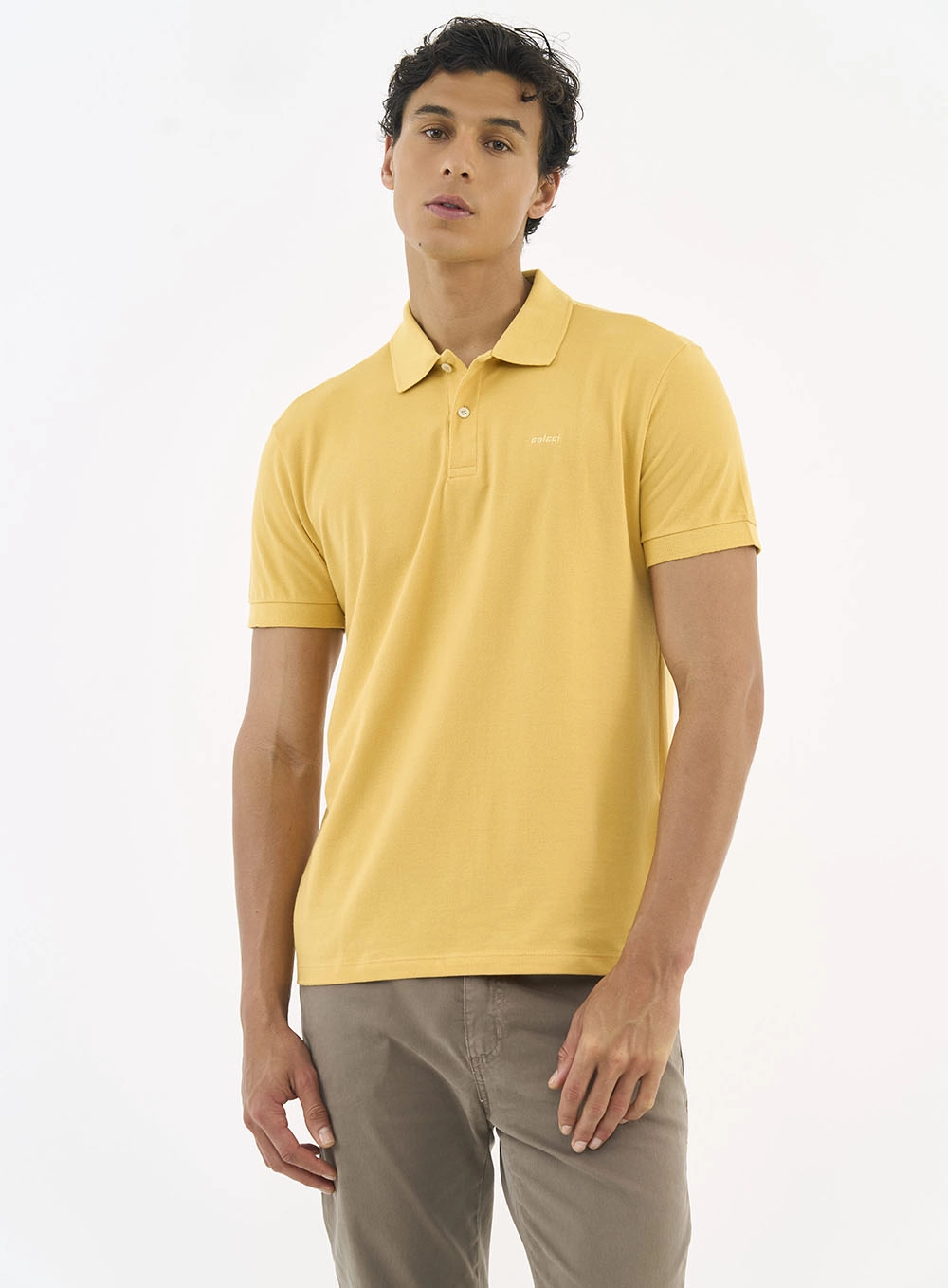 Camisa Polo Essential Piquet Amarelo