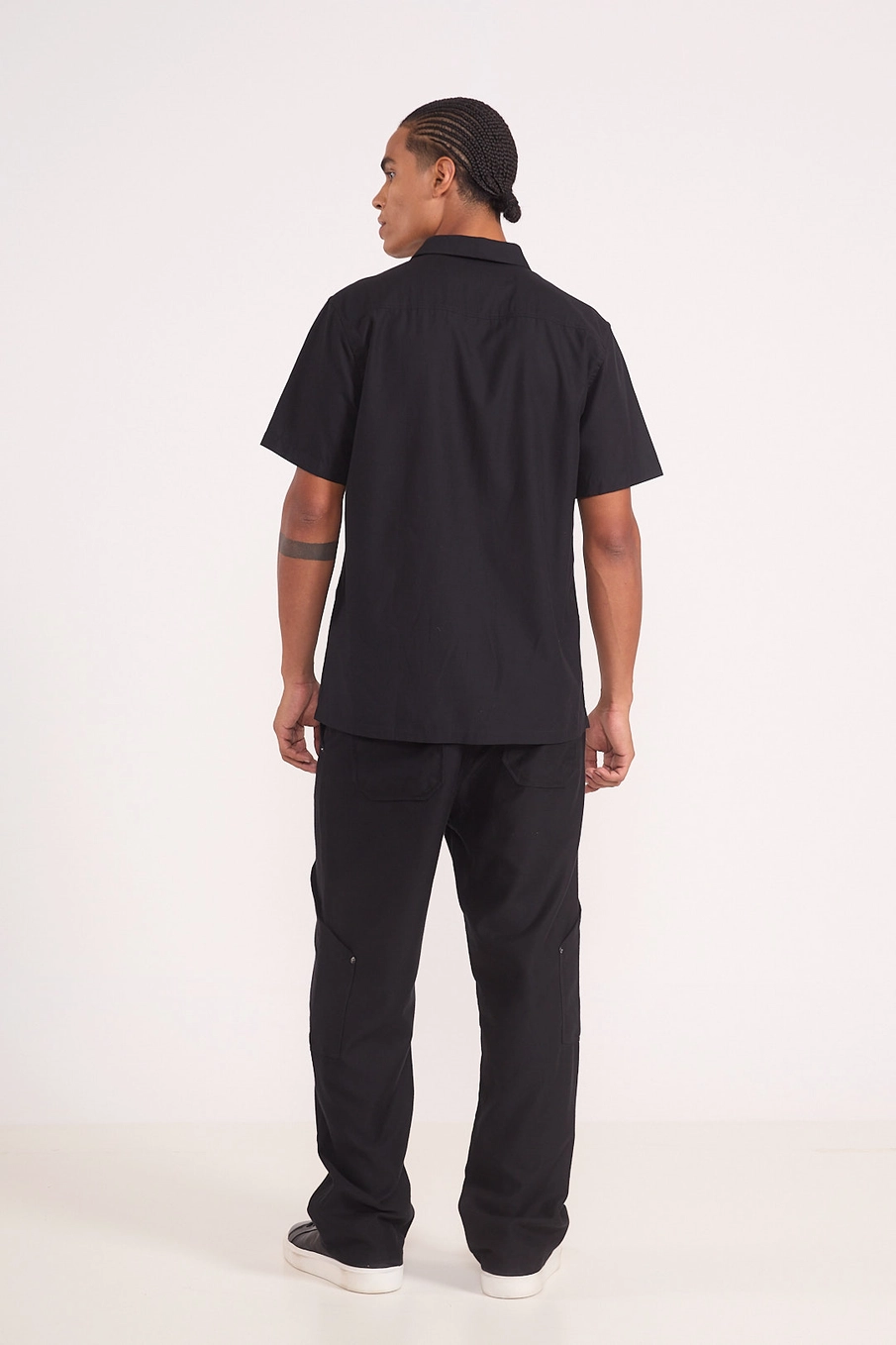 Camisa Masculina Manga Curta Preto