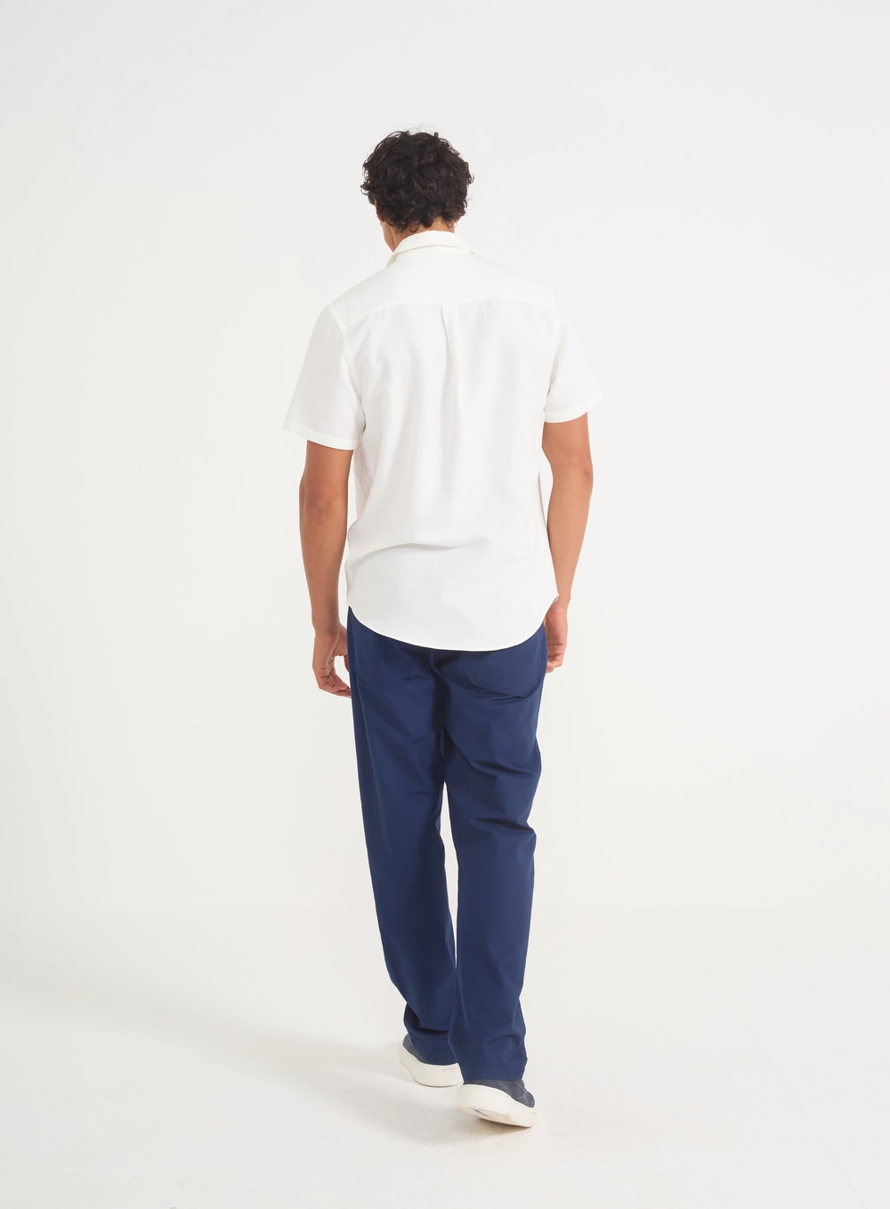 Calça Masculina Alfaiataria Reta Mediterrâneo Azul